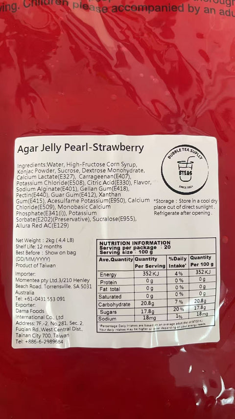 Jelly Pearl | Strawberry Agar Ball (2kg)