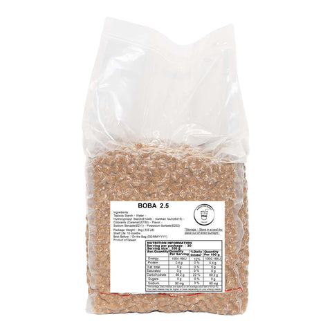 Tapioca Boba (Big Pearls 2.5)  3kg/bag  6 bags/ctn